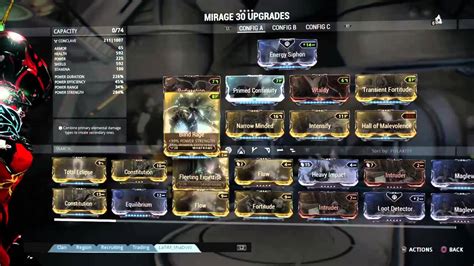 mirage mods warframe.